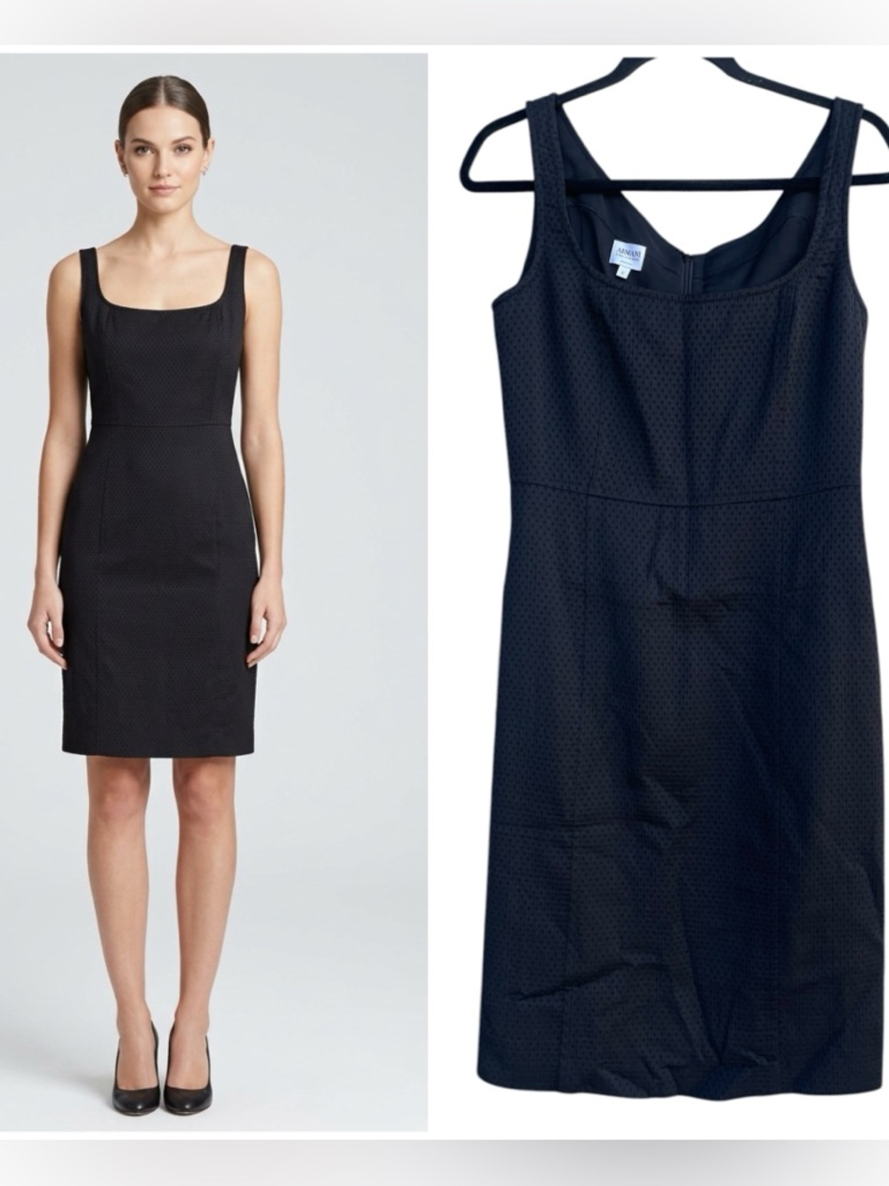 Armani Collezioni Black Texture‎ Black Dress Size 6